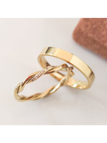 Par Aliança Casamento Ouro 18K Ipê Personalizado Neumond joias